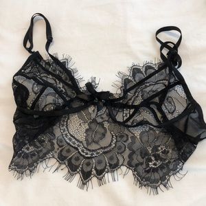 Black lace bralette